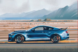 Rule 34 | car, commentary, desert, dust, english commentary, ford, ford mustang, from side, marta danecka, motor vehicle, mountain, muscle car, no humans, original, road, shadow, spoiler (automobile), vehicle focus