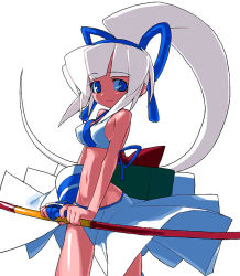 Rule 34 | archer (fate), blue eyes, fate (series), long hair, majikina mina, ponytail, samurai spirits, snk, white hair