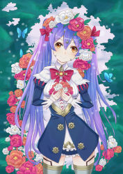 Rule 34 | 1girl, absurdres, android, blush, breasts, eyebrows, eyelashes, hair ribbon, highres, joints, long hair, looking at viewer, maid headdress, medium breasts, nintendo, orange eyes, poppi (xenoblade), poppi qt (xenoblade), purple hair, red ribbon, ribbon, robot joints, smile, spikes, spoilers, twintails, xenoblade chronicles (series), xenoblade chronicles 2, xenoblade chronicles (series), xenoblade chronicles 2