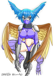 Rule 34 | 1girl, absurdres, digimon, digimon (creature), female focus, highres, mask, shutumon, solo, wings