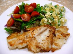 Rule 34 | fish, food, meal, peas, photo (medium), plate, salad, tagme, tomato