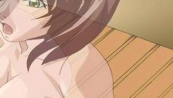 Rule 34 | 1boy, 1girl, amatsuki jun, animated, arm support, barefoot, bible black, blush, bouncing breasts, breasts, breasts out, brown hair, close-up, closed eyes, clothes pull, clothing aside, come hither, cum, ejaculation, girl on top, green eyes, handjob, hetero, highres, hug, large breasts, leg lock, legs, looking at another, looking at viewer, moaning, naughty face, nipples, one-piece swimsuit, one-piece swimsuit pull, one eye closed, open mouth, orgasm, pubic hair, pussy, seductive smile, shiny skin, sitting, smile, solo, sound, spread legs, stitched, swimsuit, tagme, thighs, third-party edit, twintails, uncensored, vaginal, video, wide hips