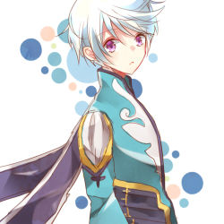 Rule 34 | 10s, 1boy, cape, lowres, mikleo (tales), open mouth, purple eyes, short hair, tales of (series), tales of zestiria, white hair