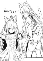 Rule 34 | 1girl, animal ear fluff, animal ears, ass, atalanta (fate), blush, cat ears, cat tail, dress, fate/grand order, fate (series), greyscale, holding, holding clothes, holding panties, holding underwear, long hair, looking at viewer, monochrome, panties, unworn panties, pleated skirt, presenting removed panties, shiseki hirame, skirt, solo, standing, tail, translation request, underwear