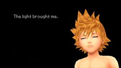 Rule 34 | animated, animated gif, blonde hair, blue eyes, child, kingdom hearts, kingdom hearts birth by sleep, lowres, topless male, spiked hair, topless, ventus (kingdom hearts)