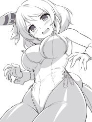 Rule 34 | 1girl, animal ears, blush, detached collar, from below, hishi miracle (umamusume), horse ears, horse girl, horse tail, leotard, looking at viewer, monochrome, nose blush, open mouth, pantyhose, pataneet, playboy bunny, rabbit tail, short hair, solo, tail, umamusume, wrist cuffs