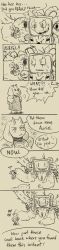 Rule 34 | 6koma, afterimage, alternate form, alternate universe, apron, bad id, bad tumblr id, blush, comic, devicho, english text, flowey (undertale), flying sweatdrops, frisk (undertale), furry, headpat, heart, highres, horns, long image, monochrome, mother and son, photoshop flowey, shouting, spoilers, sweat, sweatdrop, nervous sweating, tall image, teeth, toriel, undertale