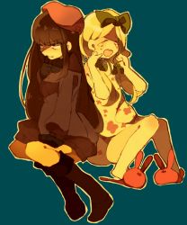 Rule 34 | 1boy, 1girl, angry, black eyes, black hair, blonde hair, butters stotch, coat, dress, gloves, hat, butters stotch, marjorine, mugio, mugio (setotot), outline, pantyhose, ribbon, slippers, south park, tears, trap, wendy testaburger