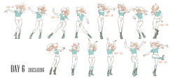 Rule 34 | 1girl, absurdres, arms up, boots, breasts, closed eyes, closed mouth, commentary request, creatures (company), cropped shirt, dated, game freak, green footwear, green shirt, high heel boots, high heels, highres, hokoridrb, leg up, long hair, medium breasts, motion blur, motion lines, multiple views, navel, nintendo, orange hair, pants, pokemon, pokemon swsh, shirt, short sleeves, side ponytail, simple background, smile, sonia (pokemon), standing, white background, white pants