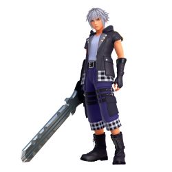 Rule 34 | 1boy, 3d, belt, black gloves, boots, gloves, highres, hood, hoodie, keyblade, kingdom hearts, kingdom hearts iii, looking at viewer, male focus, official art, open clothes, open hoodie, riku (kingdom hearts), short hair, silver hair, simple background, solo, square enix, standing, v-neck, zipper, zipper pull tab