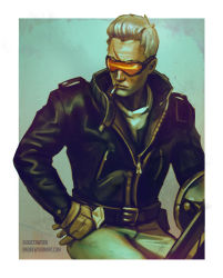 Rule 34 | 1boy, andrew tran, artist name, belt, cigarette, commentary, gloves, gun, highres, jacket, long sleeves, male focus, mask, mouth hold, mouth mask, overwatch, overwatch 1, pants, scar, shirt, sitting, soldier: 76 (overwatch), solo, visor, watermark, weapon, web address, white hair, white shirt