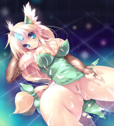 Rule 34 | aftersex, blonde hair, blue eyes, blush, breasts, censored, cum, cum in pussy, cum on body, cum on lower body, large breasts, legs, looking at viewer, nipples, pussy, riesz, scatter milk, seiken densetsu, seiken densetsu 3, spread legs, tagme, thick thighs, thighs, wardrobe malfunction