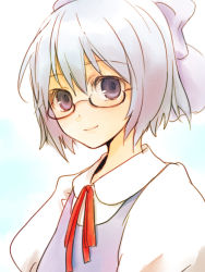 Rule 34 | 1girl, bespectacled, cirno, glasses, hinnu@ao, smile, solo, embodiment of scarlet devil, touhou