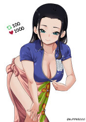 Rule 34 | 1girl, absurdres, black hair, breasts, elpipe 3000, highres, large breasts, long hair, nico robin, one piece, solo