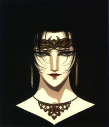 Rule 34 | 1990s (style), black hair, gold, grey witch karla, jewelry, karla (lodoss), record of lodoss war, retro artstyle, tiara, yuuki nobuteru