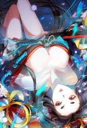 Rule 34 | 1girl, breasts, hikimayu, long hair, off shoulder, oiran, onmyoji, solo, source request, vilor, water, wet, youtouhime