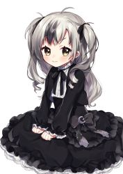 Rule 34 | 1girl, aged down, black bow, black hair, black jacket, black skirt, blush, bow, brown eyes, closed mouth, commentary request, crescent, cropped jacket, frilled skirt, frills, genderswap, genderswap (mtf), grey hair, high-waist skirt, jacket, long hair, long sleeves, looking at viewer, multicolored hair, nijisanji, open clothes, open jacket, puffy long sleeves, puffy sleeves, shirt, simple background, skirt, sleeves past wrists, solo, streaked hair, suzuki masaru, two side up, v-shaped eyebrows, very long hair, virtual youtuber, white background, white shirt, yamabukiiro
