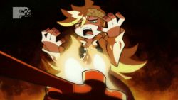 Rule 34 | animated, animated gif, electric guitar, fire, guitar, instrument, jimi hendrix, lowres, panty &amp; stocking with garterbelt, panty (psg), parody