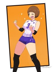 Rule 34 | 1girl, kill la kill, mankanshoku mako, solo, sportswear, volleyball uniform
