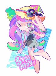 1girl female_focus harmony_(splatoon) highres looking_at_viewer nintendo open_mouth solo splatoon_(series) tentacle_hair tentacles