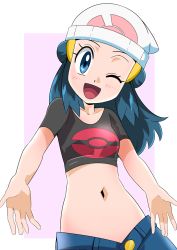 Rule 34 | 1girl, blue eyes, blue hair, creatures (company), dawn (pokemon), game freak, hainchu, highres, nintendo, pokemon, pokemon dppt