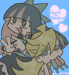 Rule 34 | 10s, artist request, blush, food, heart, panty &amp; stocking with garterbelt, panty (psg), smile, stocking (psg)