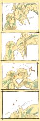 Rule 34 | 1boy, 1girl, 4koma, ^^^, aisutabetao, azura (fire emblem), bad id, bad pixiv id, blue cape, blue hair, blush, book, cape, closed eyes, comic, corrin (dragon) (fire emblem), corrin (fire emblem), corrin (male) (fire emblem), couple, dragon, dress, falling, fire emblem, fire emblem fates, hand on another&#039;s face, heart, hetero, horns, hug, kiss, nintendo, open book, reading, red eyes, simple background, surprised, transformation, veil, white background, white dress, white hair, wide-eyed, yellow eyes