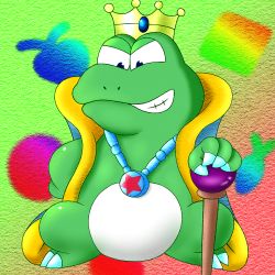 Rule 34 | claws, crown, evil grin, evil smile, frog, full body, grin, looking at viewer, mario (series), nintendo, smile, super mario bros. 2, wart (mario)