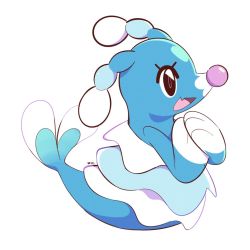 Rule 34 | :d, artsy-rc, brionne, commentary, creatures (company), english commentary, fang, full body, game freak, gen 7 pokemon, nintendo, no humans, open mouth, pokemon, pokemon (creature), signature, simple background, smile, solo, white background