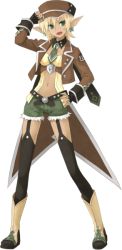 Rule 34 | blonde hair, francesca (lords of magna: maiden heaven), green eyes, kinki no magna, midriff, necktie, official art, thighs