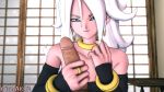 Rule 34 | 1boy, 1girl, 3d, android, android 21, animated, artist name, bandai, bare shoulders, black sleeves, black tube top, blue eyes, bracelet, collarbone, colored skin, detached sleeves, dpmaker, dragon ball, dragon ball fighterz, earrings, erection, hair between eyes, handjob, hetero, highres, hoop earrings, jewelry, long hair, looking at viewer, majin android 21, nail polish, namco, neck ring, penis, pink skin, pointy ears, pov, ring, rubbing, smile, solo focus, source filmmaker (medium), strapless, tube top, tube top, uncensored, video, video, white hair