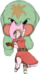 Rule 34 | absurdres, boxing gloves, brown eyes, brown hair, cactus, digimon, digimon (creature), highres, long hair, plant, spines, tachikawa mimi, togemon