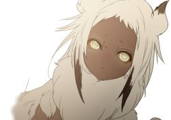 Rule 34 | androgynous, bachikin (kingyo155), dark skin, gender request, harpy, monster girl, multicolored hair, original, simple background, solo, white background, white hair