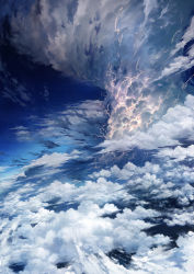 Rule 34 | cloud, electricity, highres, lightning, outdoors, scenery, sky, storm, yumemizuki