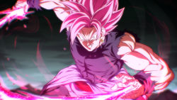 Rule 34 | 1boy, covered abs, dragon ball, dragon ball super, earrings, evil grin, evil smile, goku black, grey eyes, grin, jewelry, looking at viewer, male focus, muscular, muscular male, pink hair, potara earrings, rom (20), sky, smile, solo, spiked hair, super saiyan, super saiyan rose, torn clothes