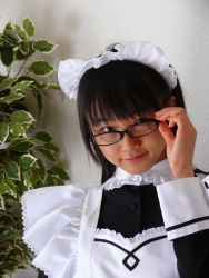 Rule 34 | apron, cosplay, glasses, maid, maid apron, matsunaga ayaka, photo (medium)
