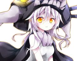 Rule 34 | 10s, 1girl, abyssal ship, cape, kantai collection, looking at viewer, monster, orange eyes, pale skin, silver hair, solo, tentacles, tosura-ayato, turret, wo-class aircraft carrier
