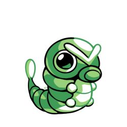 Rule 34 | caterpie, commentary, creature, creatures (company), english commentary, full body, game freak, gen 1 pokemon, green theme, lowres, monochrome, nintendo, no humans, pokemon, pokemon (creature), rumwik, simple background, solo, white background