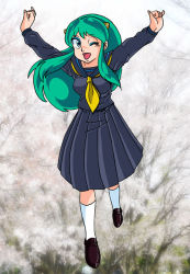 Rule 34 | green hair, horns, long hair, lum, oni, school uniform, tagme, urusei yatsura