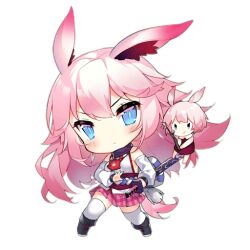 Rule 34 | 2girls, animal ear fluff, animal ears, artist request, bare shoulders, benghuai xueyuan, black footwear, blue eyes, blush, blush stickers, boots, chibi, closed mouth, crossover, detached sleeves, dress, fairy (girls&#039; frontline), fox ears, full body, girls&#039; frontline, hair between eyes, holding, holding stick, holding sword, holding weapon, honkai (series), japanese clothes, katana, knee boots, long hair, looking at viewer, miko, multiple girls, official art, pink hair, pink skirt, pleated skirt, red dress, sheath, sheathed, shirt, short hair, simple background, skirt, sleeveless, sleeveless shirt, smile, standing, stick, sword, thighhighs, third-party source, transparent background, v-shaped eyebrows, v-shaped eyes, weapon, white shirt, white sleeves, white thighhighs, yae sakura, | |