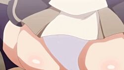 Rule 34 | animated, animated gif, anime screenshot, ass, censored, clothing aside, erin (knight of erin), girl on top, knight of erin, mosaic censoring, panties, panties aside, sex, spread legs, squatting, thighhighs, underwear