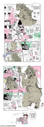 Rule 34 | ..., 2girls, 3boys, ^^^, absurdres, alternate language, animal ears, arm grab, baseball cap, blush, boar ears, boar tail, body fur, breasts, breath weapon, breathing fire, broken window, building, chair, child, comic, commentary, covering breasts, covering privates, english commentary, english text, fighting, fire, fire escape, fire hydrant, flying sweatdrops, frown, furry, furry female, giant, giantess, goggles, goggles on headwear, hat, highres, hooves, leaf, limited palette, mecha, medium hair, multiple boys, multiple girls, original, outdoors, pointy ears, pouch, robot, shepherd0821, short sleeves, shoulder grab, skirt, snout, surprised, sweatdrop, tail, television, top hat, toy, traffic light, tusks, watching television, water, water cooler, waterspout, wet, wind, window