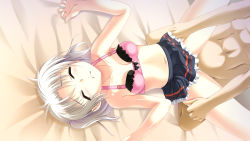 Rule 34 | 1girl, bra, clothed female nude male, clothed sex, closed eyes, highres, kouichi eiji, navel, nude, original, sex, short hair, skirt, solo focus, underwear, vaginal, white hair