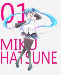 Rule 34 | 1girl, animetta, aqua eyes, aqua hair, bad id, bad pixiv id, boots, character name, detached sleeves, hatsune miku, highres, long hair, necktie, open mouth, skirt, solo, thigh boots, thighhighs, twintails, very long hair, vocaloid