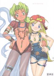 Rule 34 | 2girls, bindi, blush, blush stickers, bracelet, breasts, bridal garter, clitoris piercing, clitoris ring, flat chest, garter straps, hat, jewelry, kaolla su, kitikuna, love hina, multiple girls, naked overalls, navel, navel piercing, necklace, nipple piercing, nipple rings, nipples, no shirt, overall shorts, overalls, piercing, pussy piercing, sarah mcdougal, see-through, signature, small breasts, tattoo, thigh strap, topless, topless male