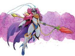 Rule 34 | armor, bloomlordmon, digimon, flower, high heels, highres, knight, lance, plant, polearm, weapon