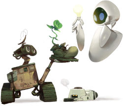 Rule 34 | bug, cockroach, eve (wall-e), floating, insect, koki (ryoushikiha), lamp, light bulb, lying, m-o, machine, no humans, non-humanoid robot, on stomach, pixar, plant, robot, shoes, single shoe, wall-e, wall-e (character)