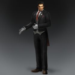 Rule 34 | alternate costume, butler, formal, lu su, monocle, shin sangoku musou, suit