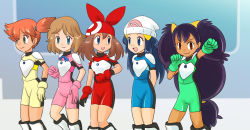 Rule 34 | 5girls, creatures (company), dawn (pokemon), game freak, iris (pokemon), may (pokemon), misty (pokemon), multiple girls, nintendo, pokemon, pokemon (anime), serena (pokemon), shilfy yo, ultra guardians