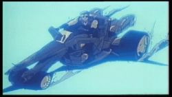 Rule 34 | 1980s (style), 1boy, animated, animated gif, dog tags, lowres, m.d. geist, md geist, mds-02 geist, motor vehicle, motorcycle, muscular, muscular male, ohata koichi, oldschool, retro artstyle, solo, sunglasses, three-wheeler